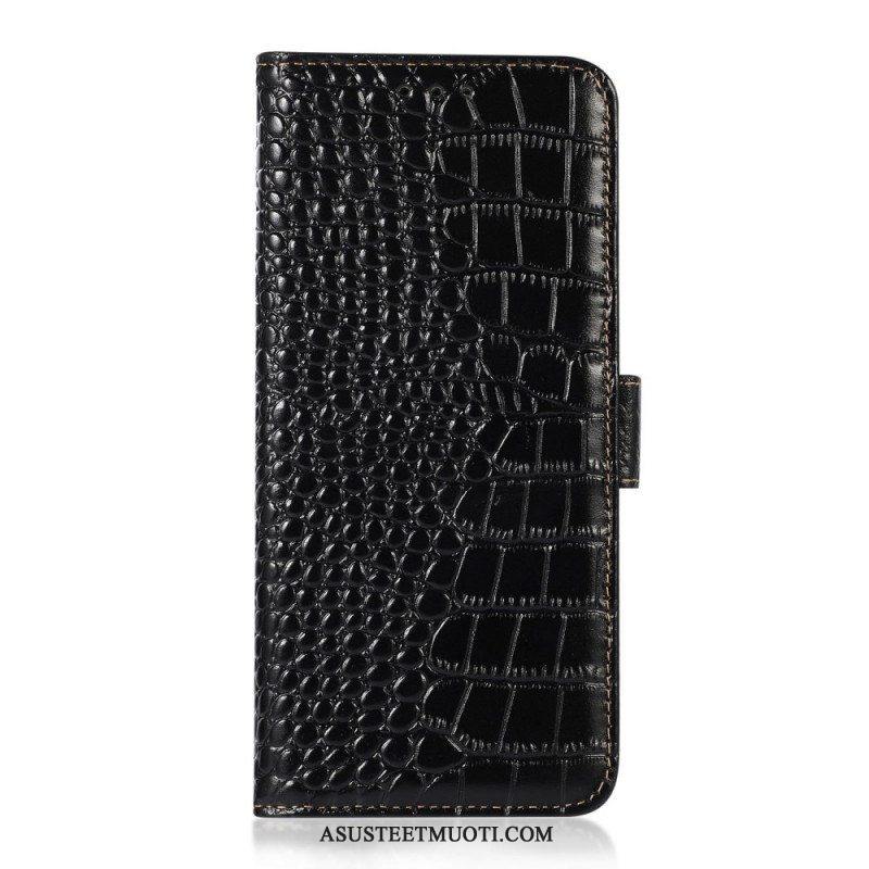 Kotelot Samsung Galaxy M53 5G Crocodile Style Rfid