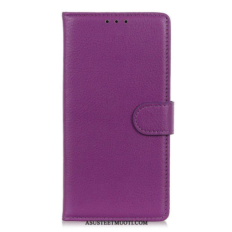 Kotelot Samsung Galaxy S21 5G Perinteinen Litchi Faux Leather