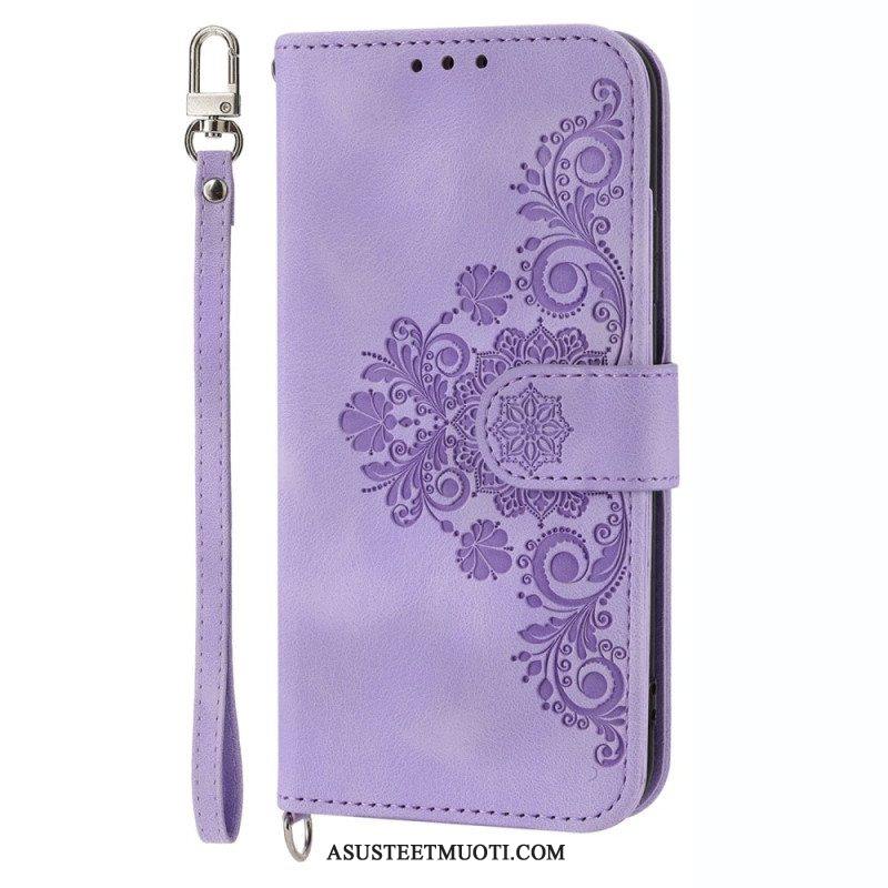 Kotelot Samsung Galaxy S23 5G Suojaketju Kuori Strappy Pitsi Mandala