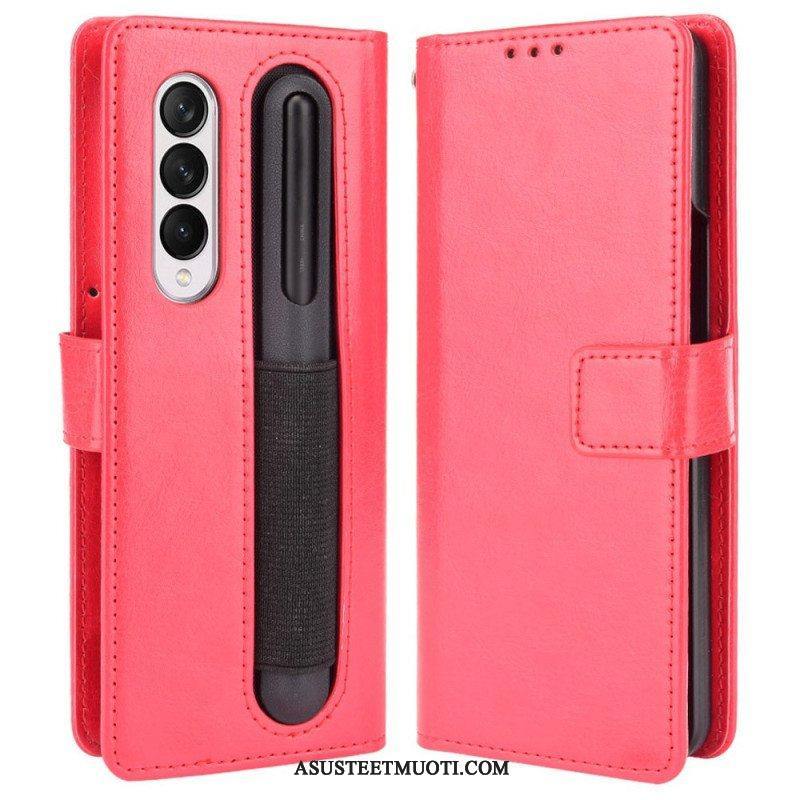 Kotelot Samsung Galaxy Z Fold 4 Suojaketju Kuori Retro Business Strappy