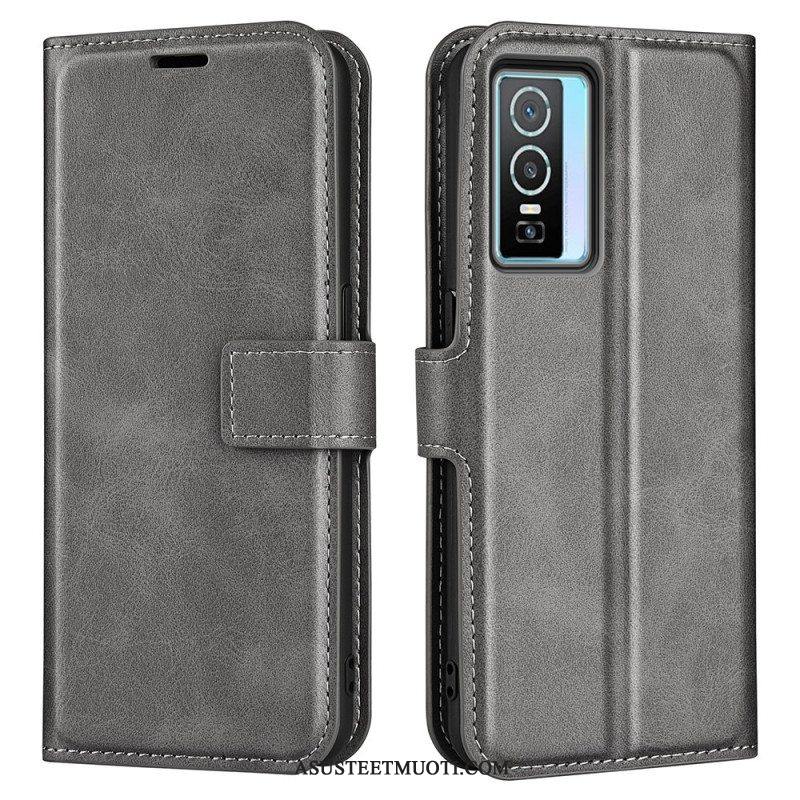 Kotelot Vivo Y76 5G Ohut Extreme Leather -efekti