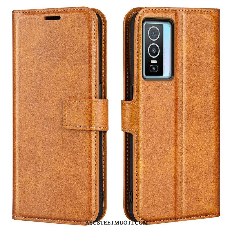 Kotelot Vivo Y76 5G Ohut Extreme Leather -efekti