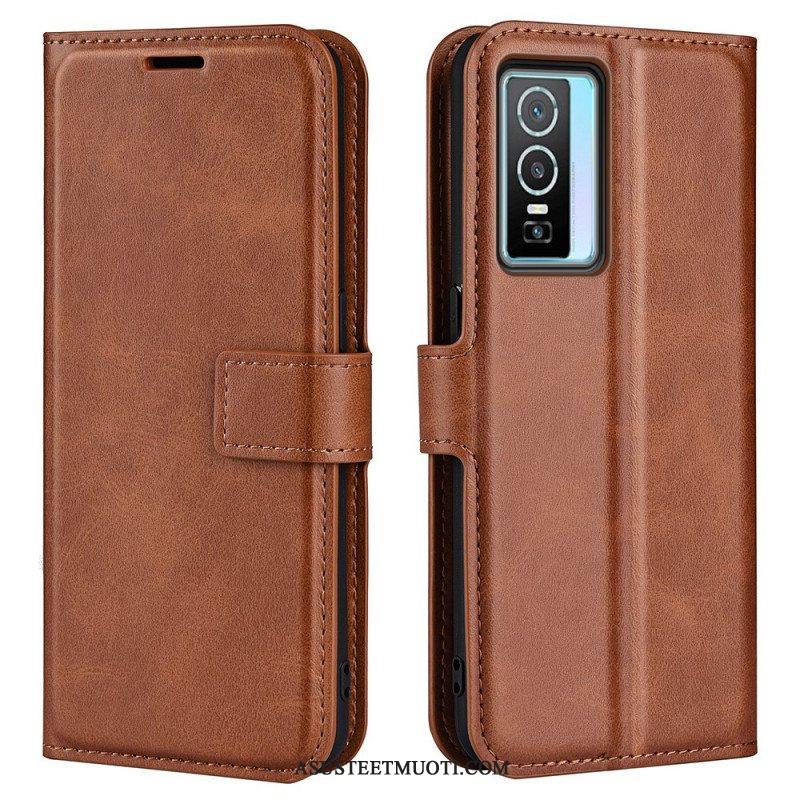 Kotelot Vivo Y76 5G Ohut Extreme Leather -efekti