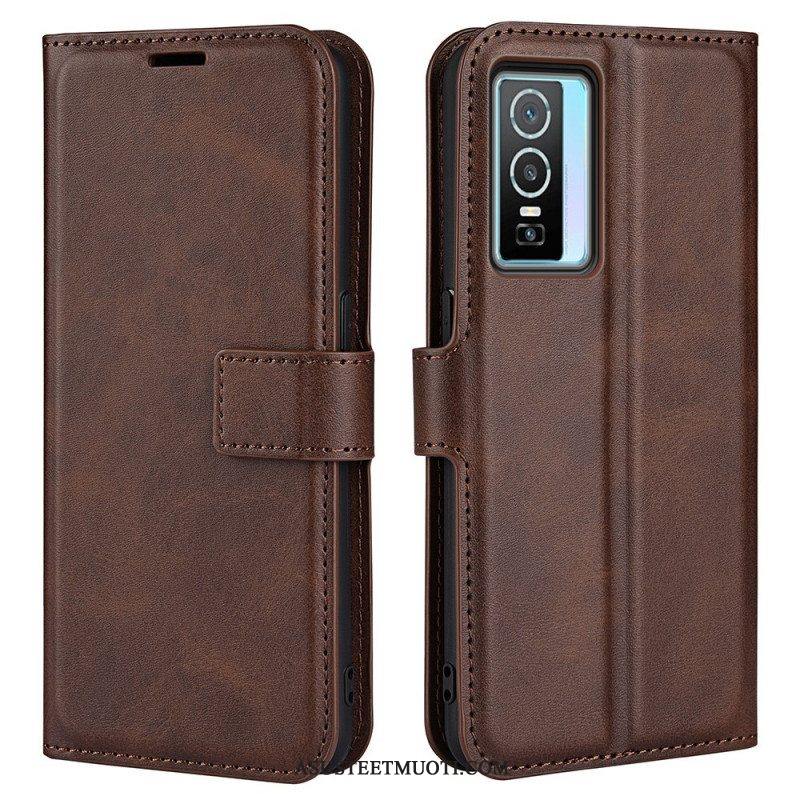 Kotelot Vivo Y76 5G Ohut Extreme Leather -efekti