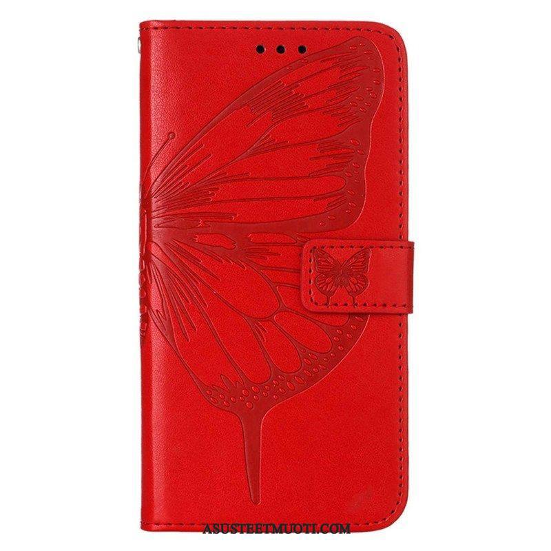 Kotelot Xiaomi 12 Lite Butterfly Design Kaulanauhalla