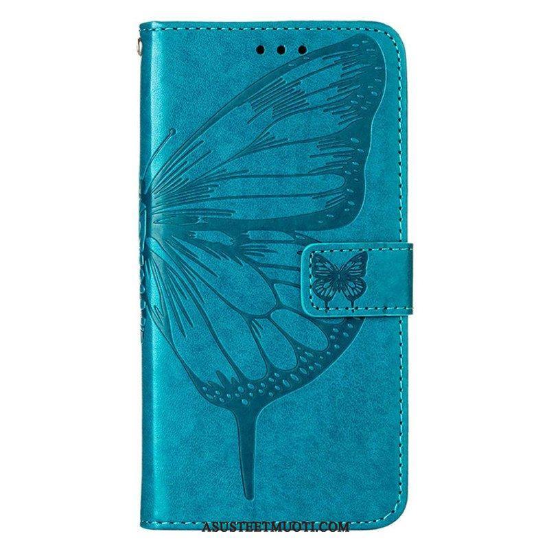 Kotelot Xiaomi 12 Lite Butterfly Design Kaulanauhalla