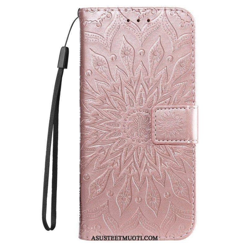 Kotelot Xiaomi 12 Lite Mandala-aurinko Kaulanauhalla