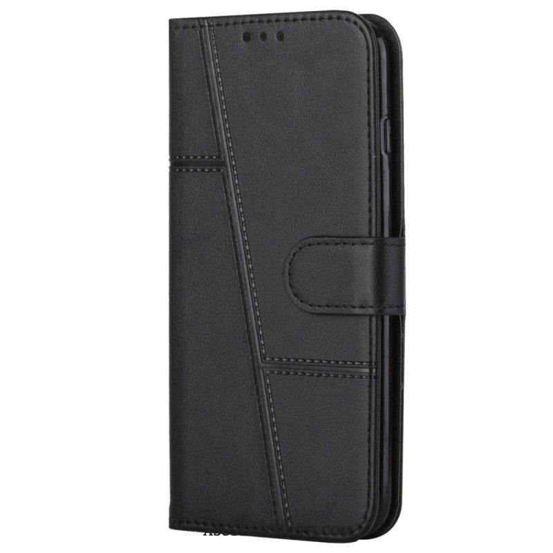 Kotelot Xiaomi 12 Lite Suojaketju Kuori Strappy Geometric Leather Style
