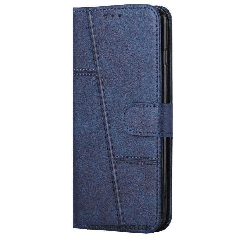 Kotelot Xiaomi 12 Lite Suojaketju Kuori Strappy Geometric Leather Style