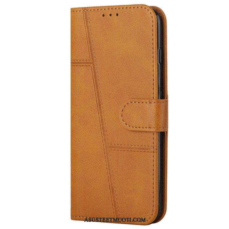 Kotelot Xiaomi 12 Lite Suojaketju Kuori Strappy Geometric Leather Style