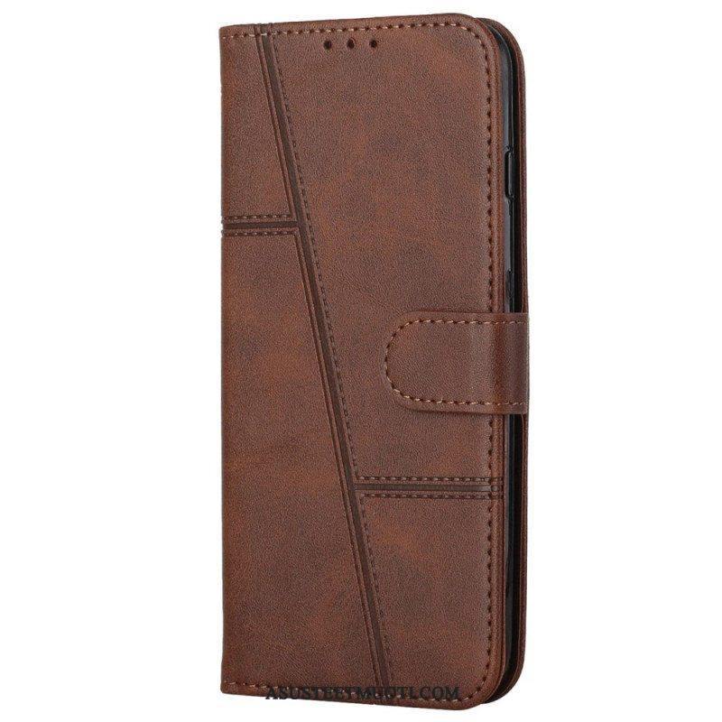 Kotelot Xiaomi 12 Lite Suojaketju Kuori Strappy Geometric Leather Style