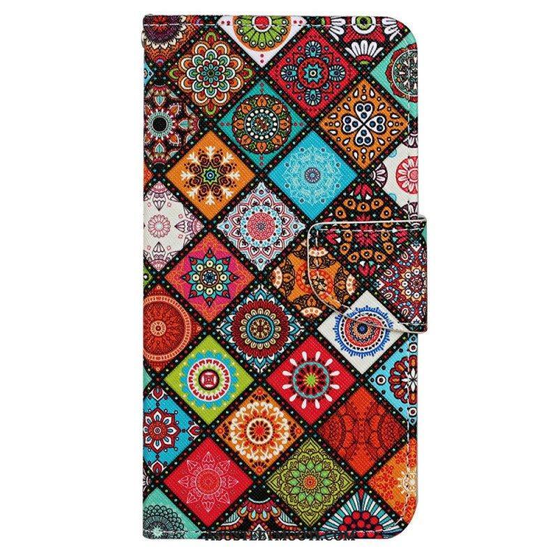 Kotelot Xiaomi 12T / 12T Pro Patchwork Kaulanauhalla