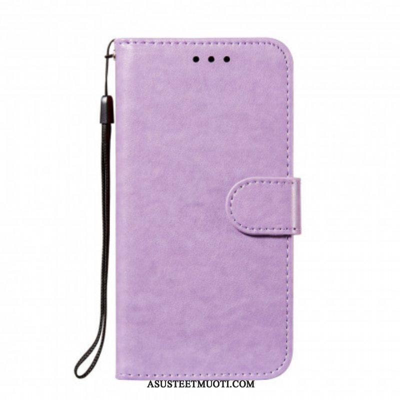 Kotelot Xiaomi Redmi Note 10 / 10S Yksivärinen Nahkatyyli