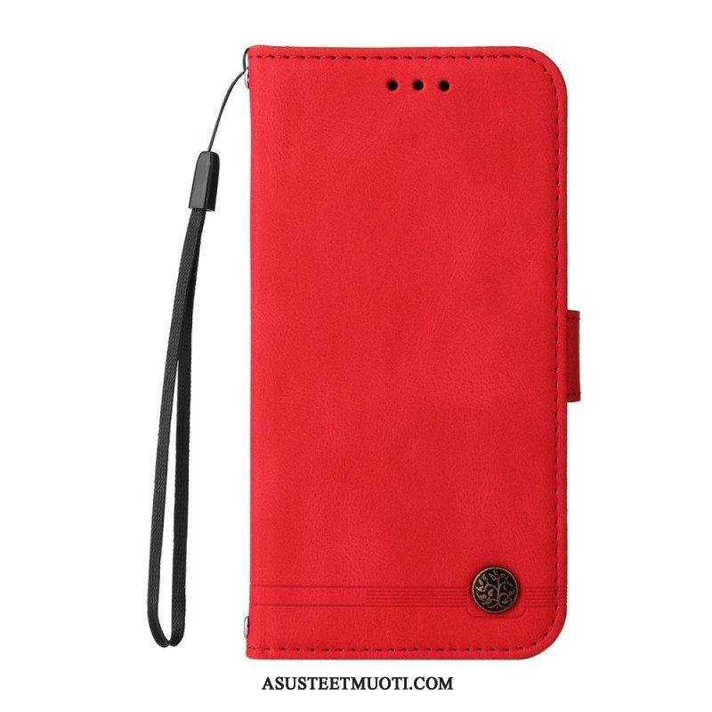 Kotelot Xiaomi Redmi Note 10 Pro Keinonahkainen Niitti Ja Hihna