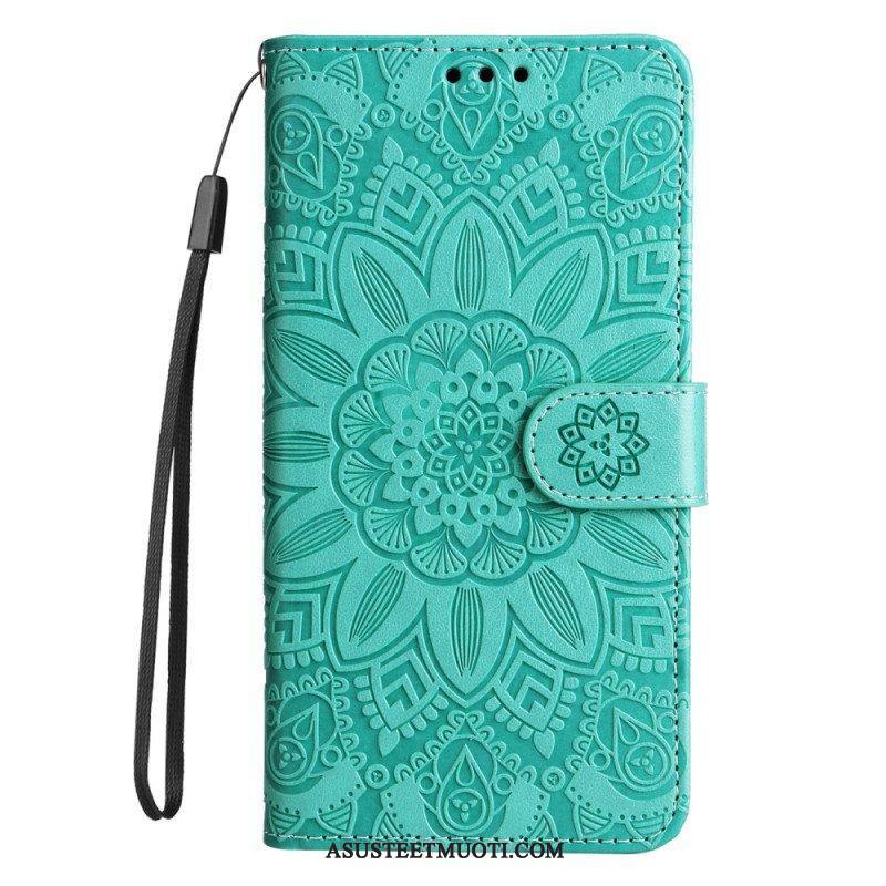 Kotelot Xiaomi Redmi Note 12 Pro Plus Suojaketju Kuori Mandala-koriste Hihnalla