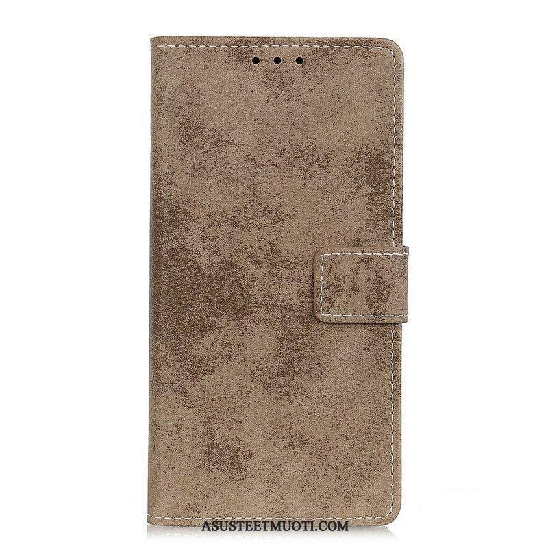 Kotelot iPhone 13 Mini Vintage Nahkaefekti