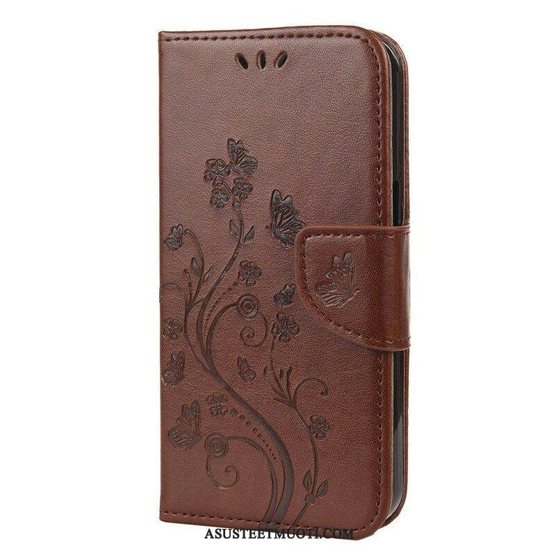 Kotelot iPhone 13 Pro Suojaketju Kuori Strappy Kukka