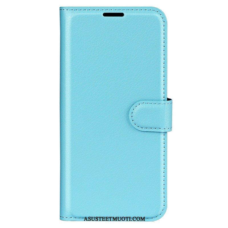 Kotelot iPhone 15 Pro Classic Litchi Faux Leather