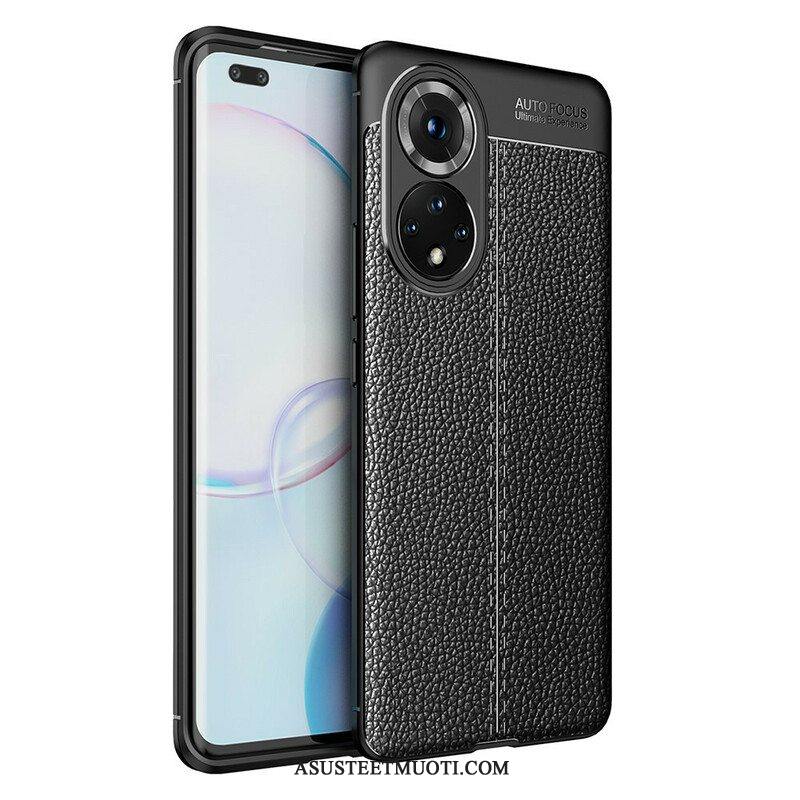 Kuori Honor 50 Pro Pro Double Line Litchi Leather Effect