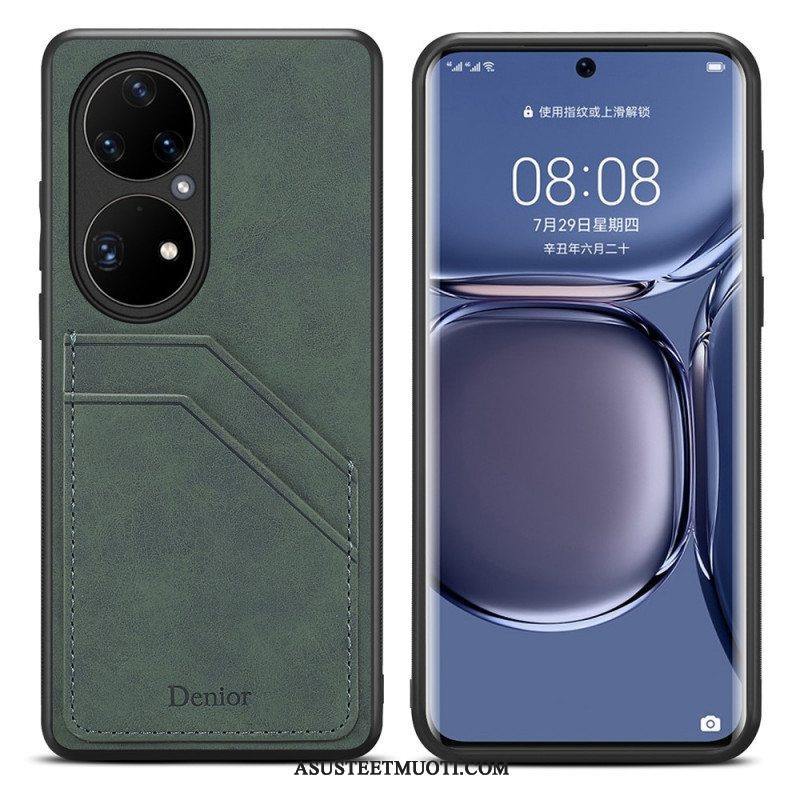 Kuori Huawei P50 Pro Denior Double Slot -korttikotelo