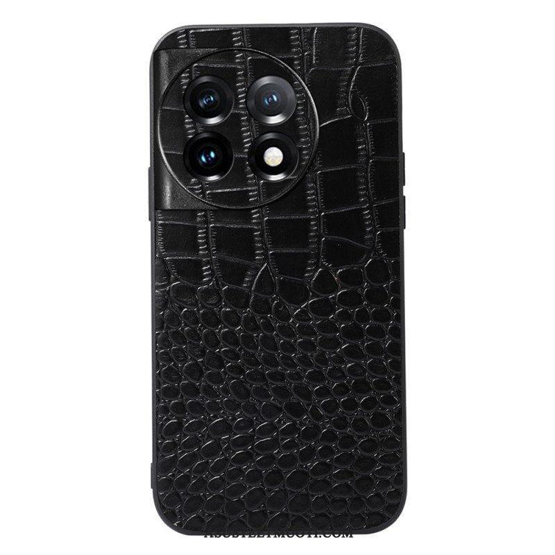 Kuori OnePlus 11 5G Aito Crocodile Texture -nahka