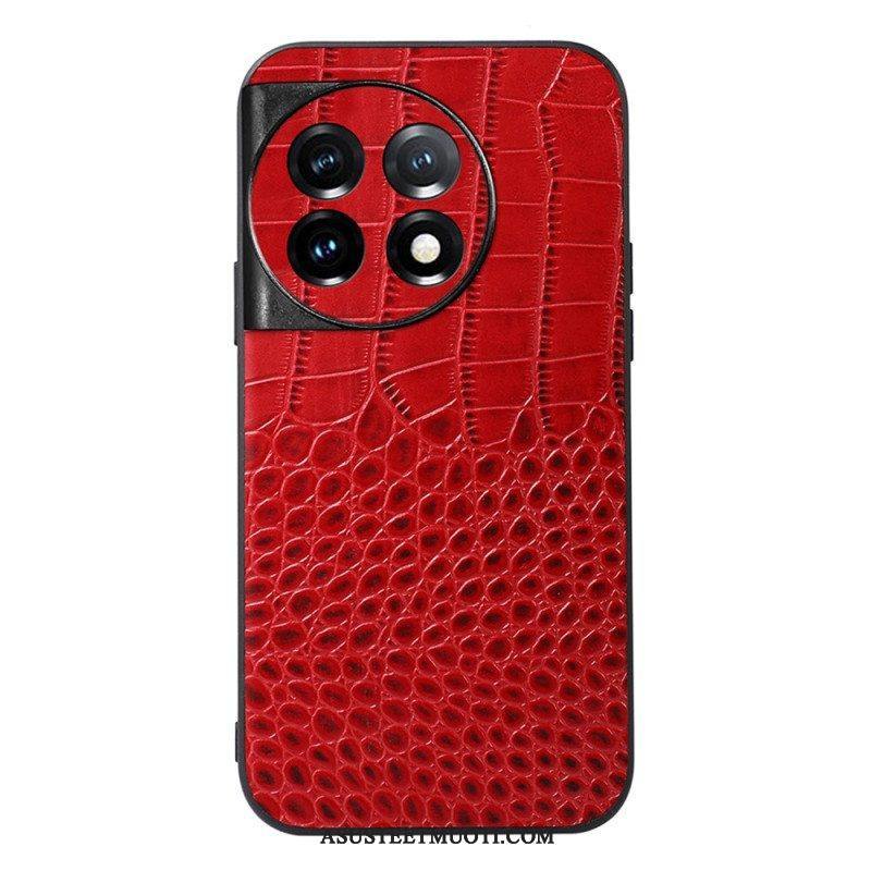 Kuori OnePlus 11 5G Aito Crocodile Texture -nahka