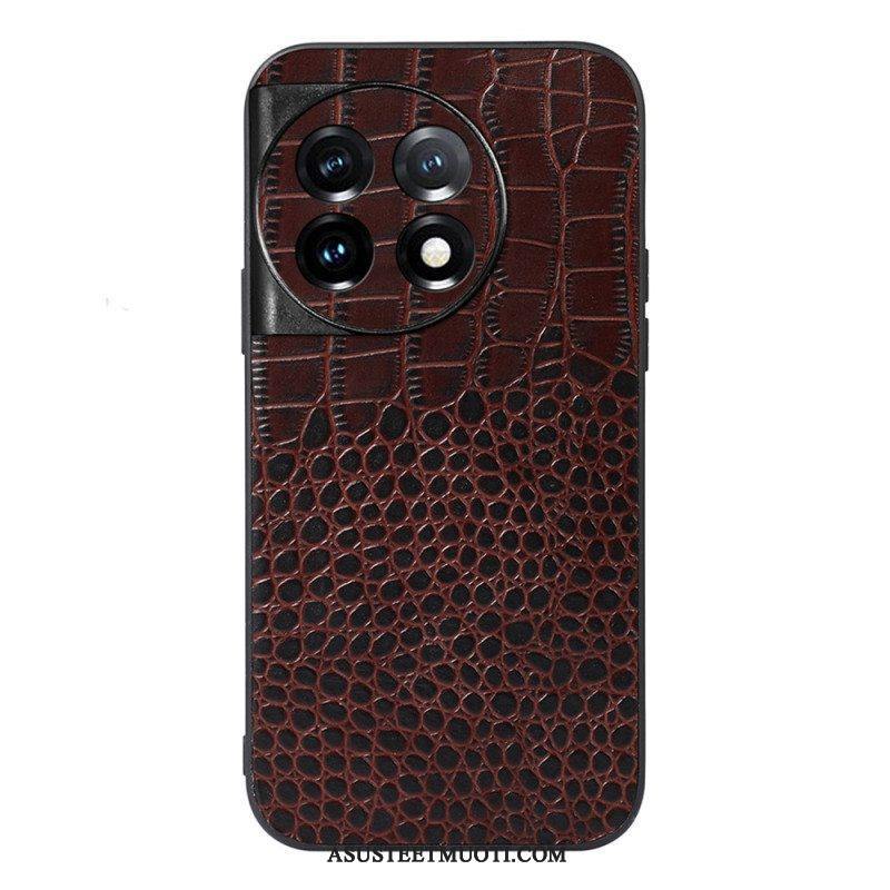 Kuori OnePlus 11 5G Aito Crocodile Texture -nahka