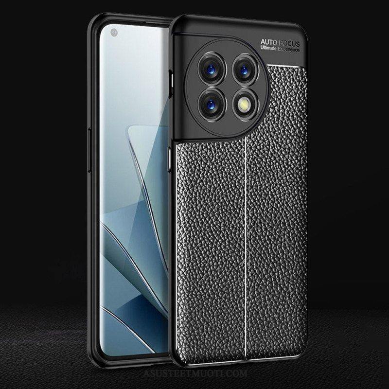 Kuori OnePlus 11 5G Kaksilinjainen Litsi-nahkaefekti