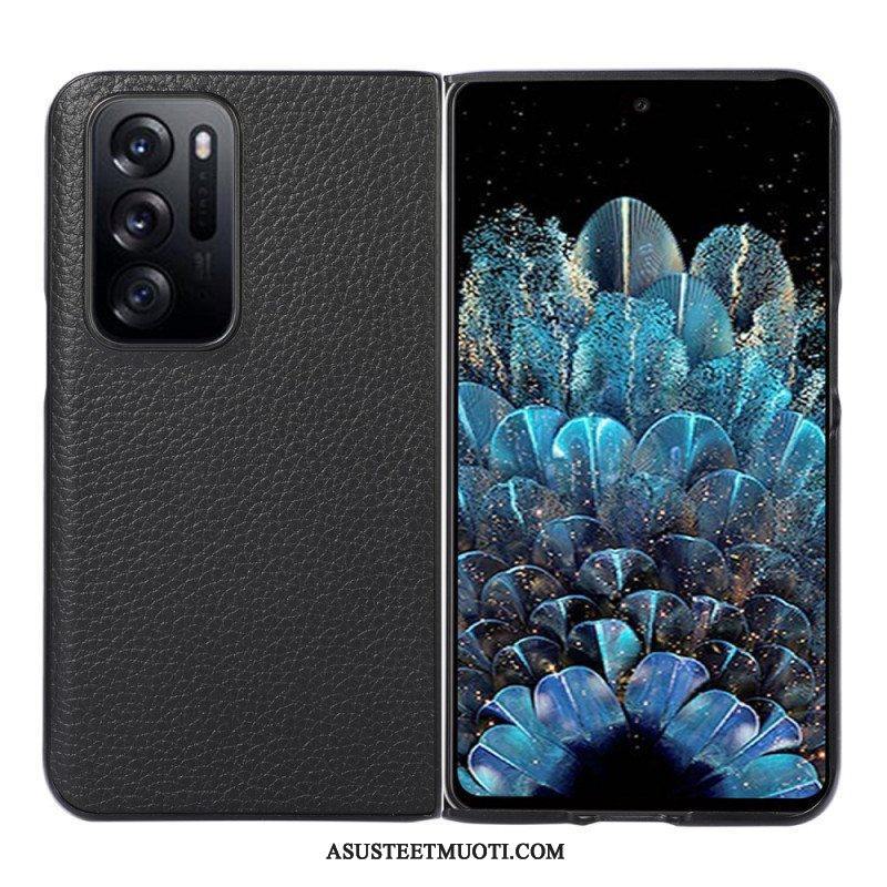 Kuori Oppo Find N Aito Nahka Litsi Design