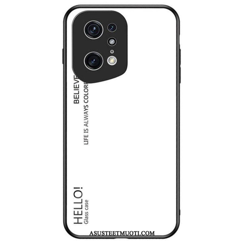 Kuori Oppo Find X5 Pro Karkaistu Lasi Hello