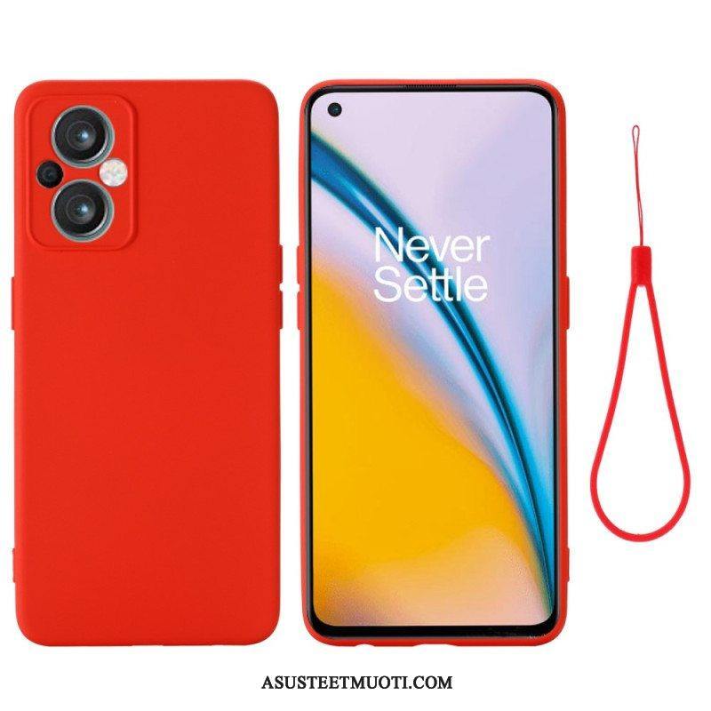 Kuori Oppo Reno 8 Lite Suojaketju Kuori Strappy Nestemäinen Silikoni