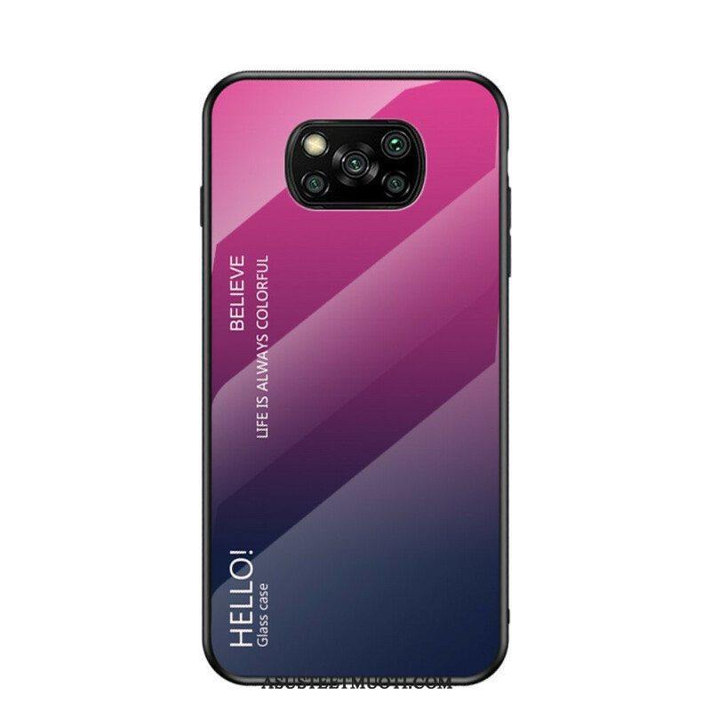 Kuori Poco X3 / X3 Pro / X3 NFC Karkaistu Lasi Hello