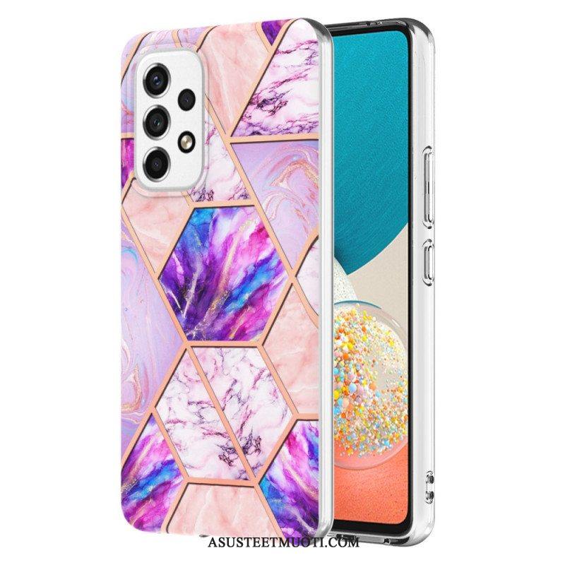 Kuori Samsung Galaxy M53 5G Kiiltävä Geometrinen Marmori