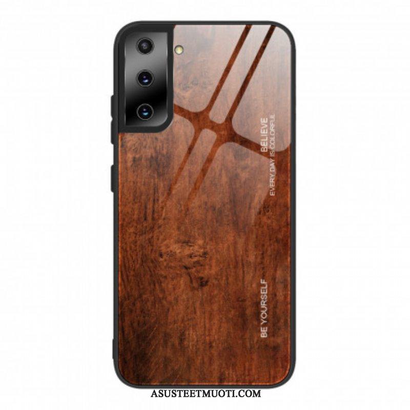 Kuori Samsung Galaxy S21 5G Wood Design Karkaistu Lasi