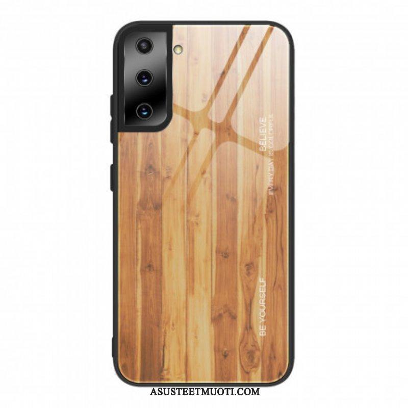 Kuori Samsung Galaxy S21 5G Wood Design Karkaistu Lasi