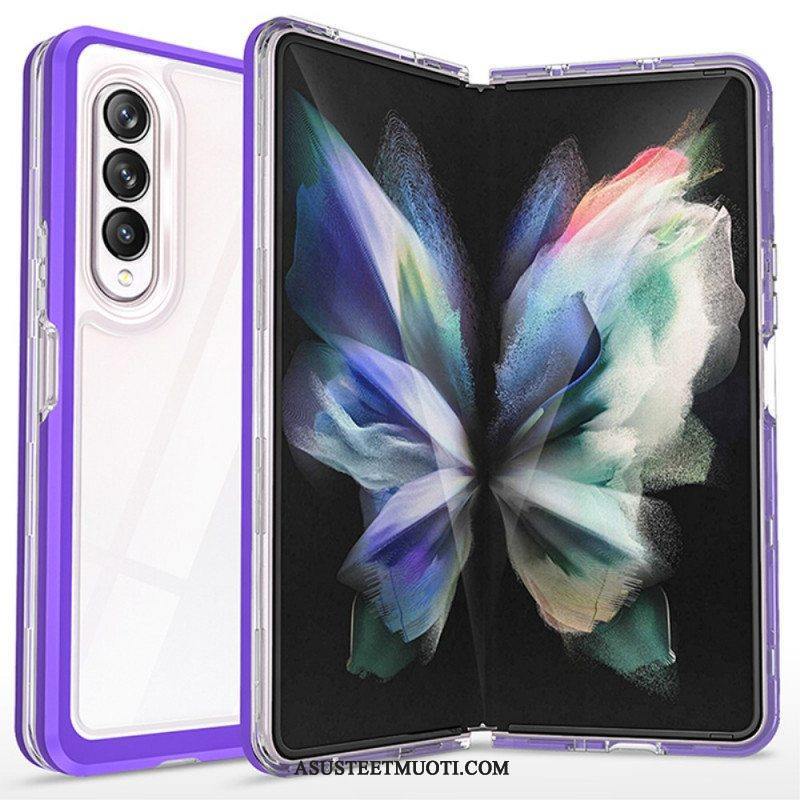 Kuori Samsung Galaxy Z Fold 3 5G Läpinäkyvät Hybridiväriset Reunat