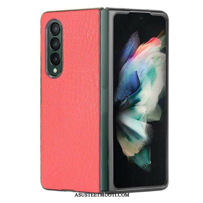 Kuori Samsung Galaxy Z Fold 3 5G Tekokrokotiilin Nahkaa