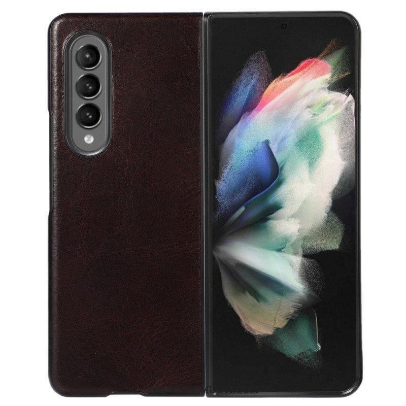 Kuori Samsung Galaxy Z Fold 4 Klassinen Aito Lehmännahka