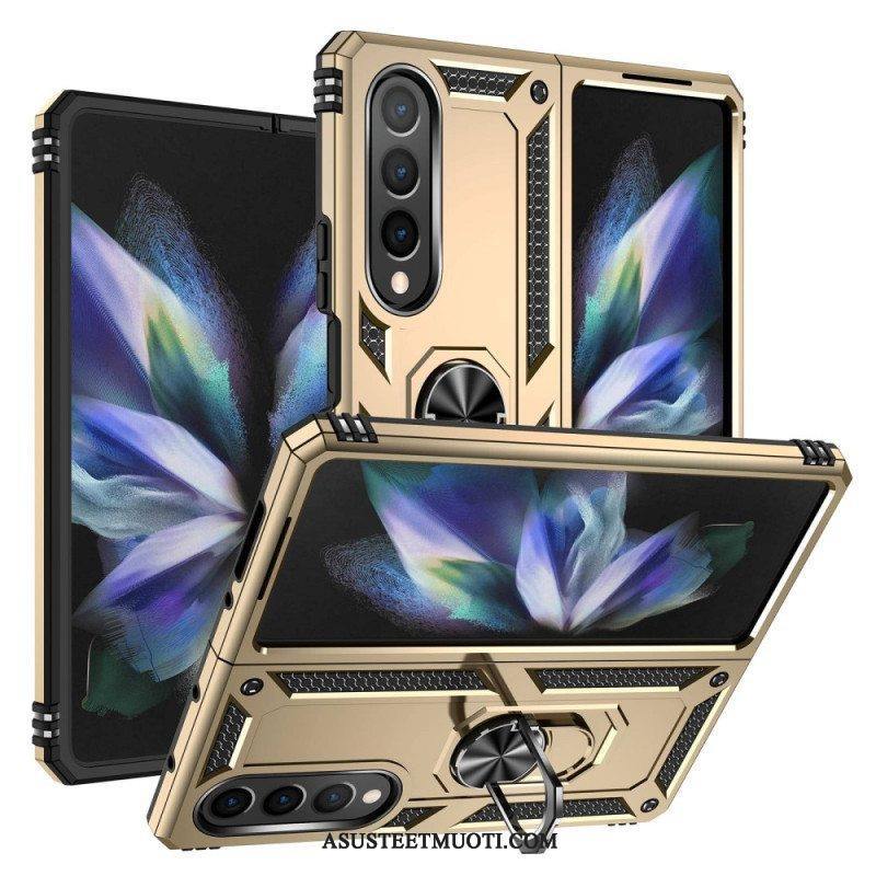 Kuori Samsung Galaxy Z Fold 4 Sotilasluokka Sormuksella