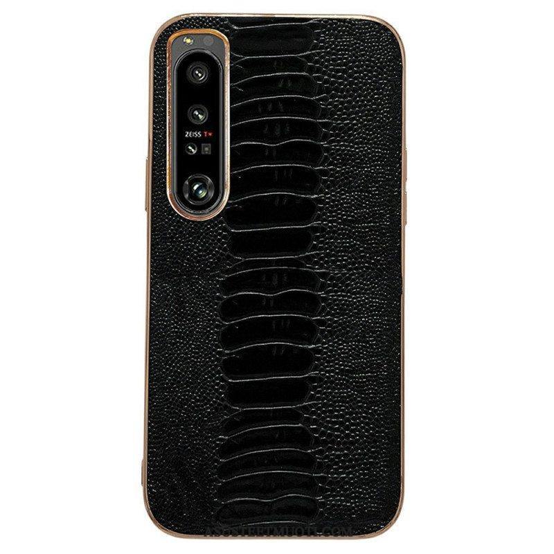 Kuori Sony Xperia 1 IV Crocodile Style Aitoa Nahkaa