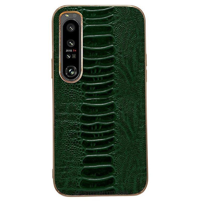 Kuori Sony Xperia 1 IV Crocodile Style Aitoa Nahkaa