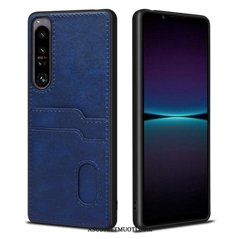 Kuori Sony Xperia 1 IV Kaksinkertainen Korttikotelo