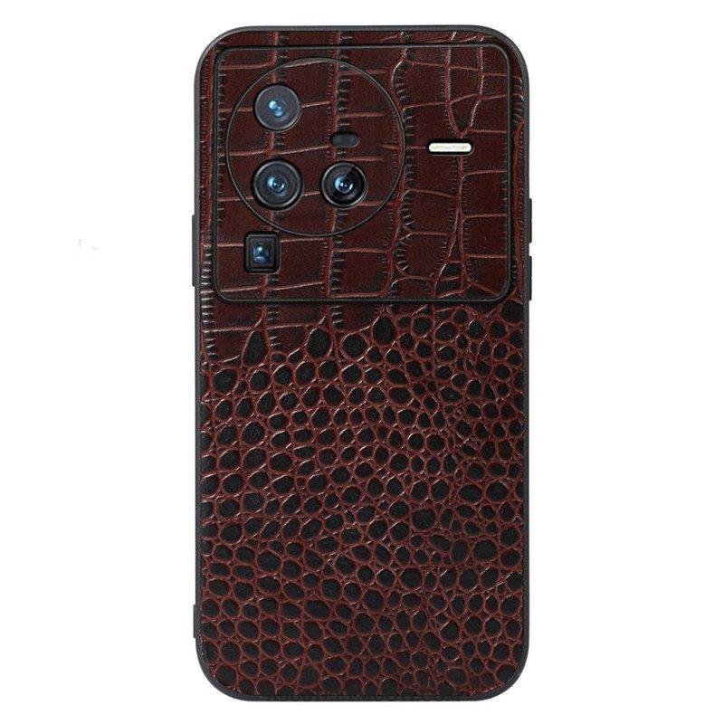 Kuori Vivo X80 Pro Aito Crocodile Texture -nahka