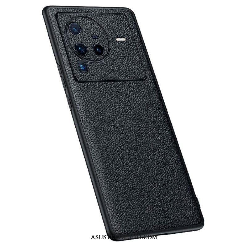 Kuori Vivo X80 Pro Aitoa Litsi-nahkaa