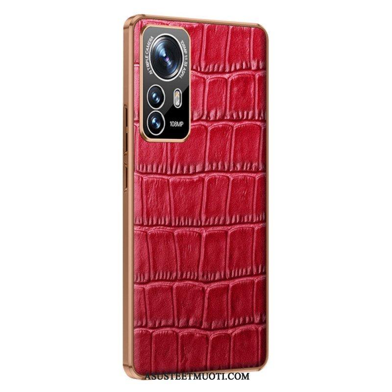 Kuori Xiaomi 12 / 12X Aito Crocodile Texture -nahka