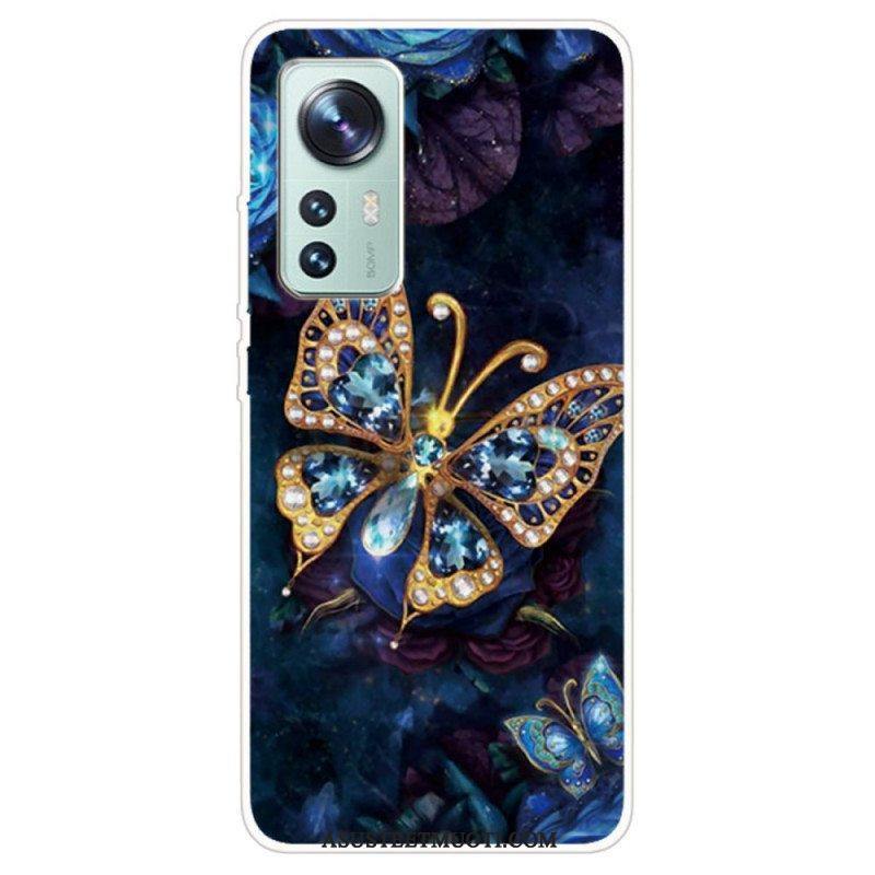 Kuori Xiaomi 12 Pro Silicone Butterfly Decline