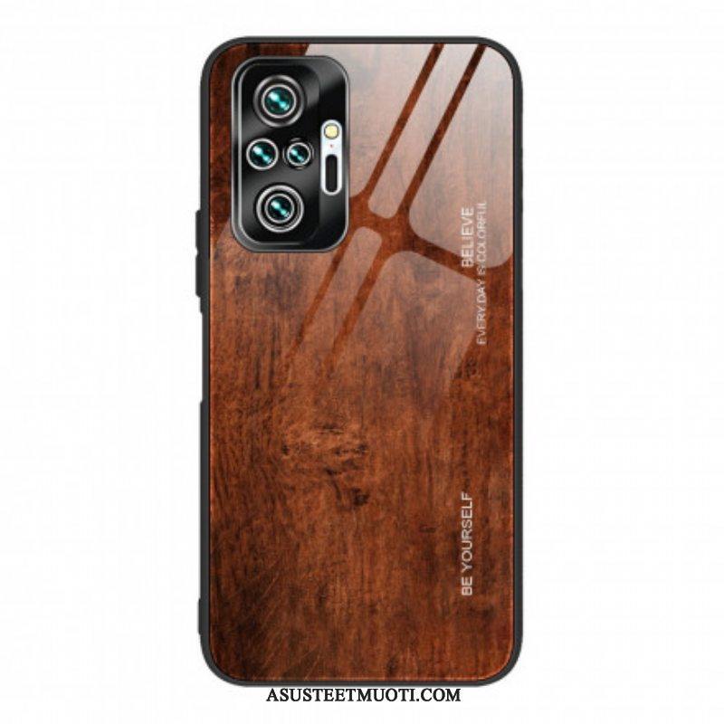 Kuori Xiaomi Redmi Note 10 Pro Wood Design Karkaistu Lasi