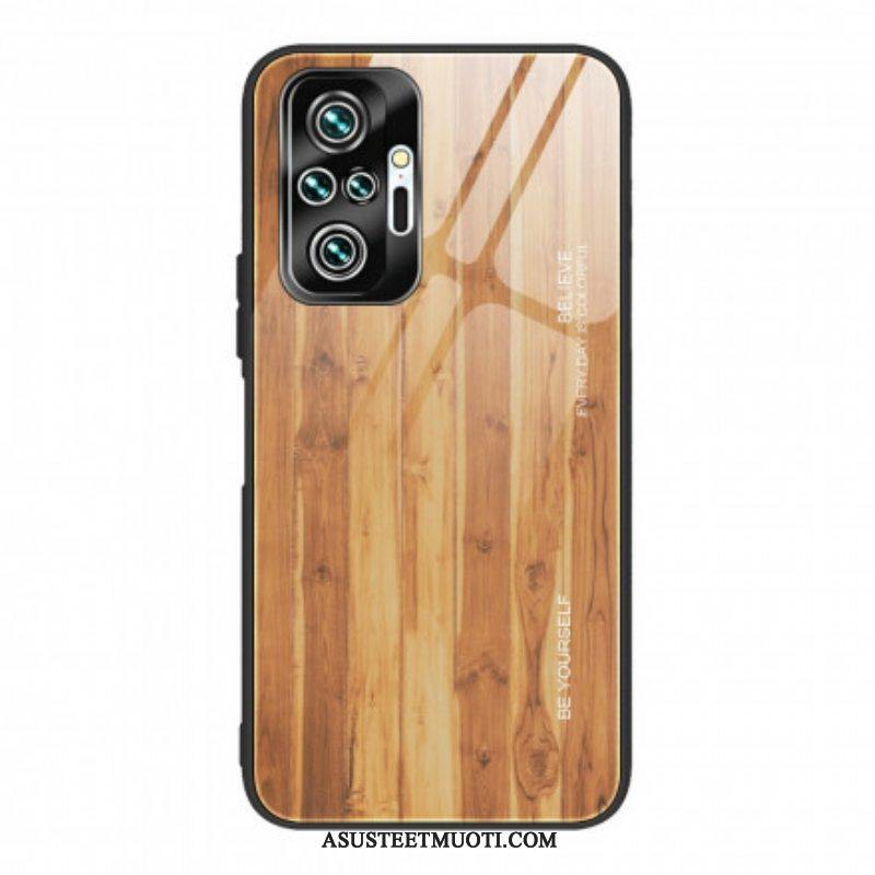 Kuori Xiaomi Redmi Note 10 Pro Wood Design Karkaistu Lasi