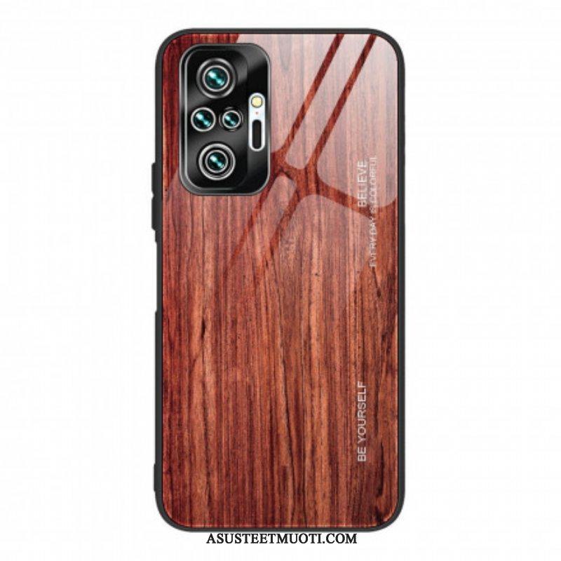 Kuori Xiaomi Redmi Note 10 Pro Wood Design Karkaistu Lasi