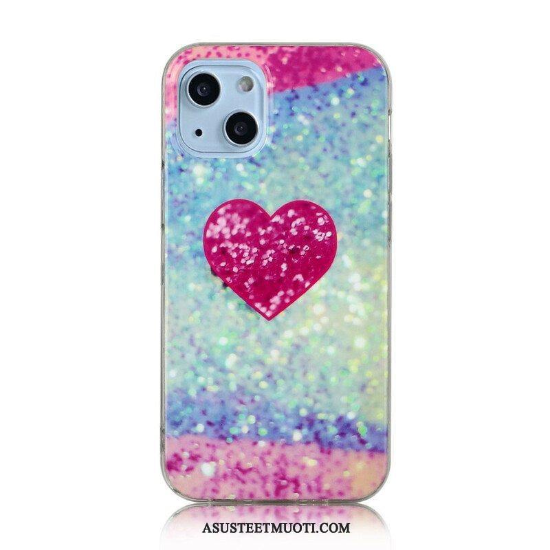 Kuori iPhone 13 Mini Glitter Marble